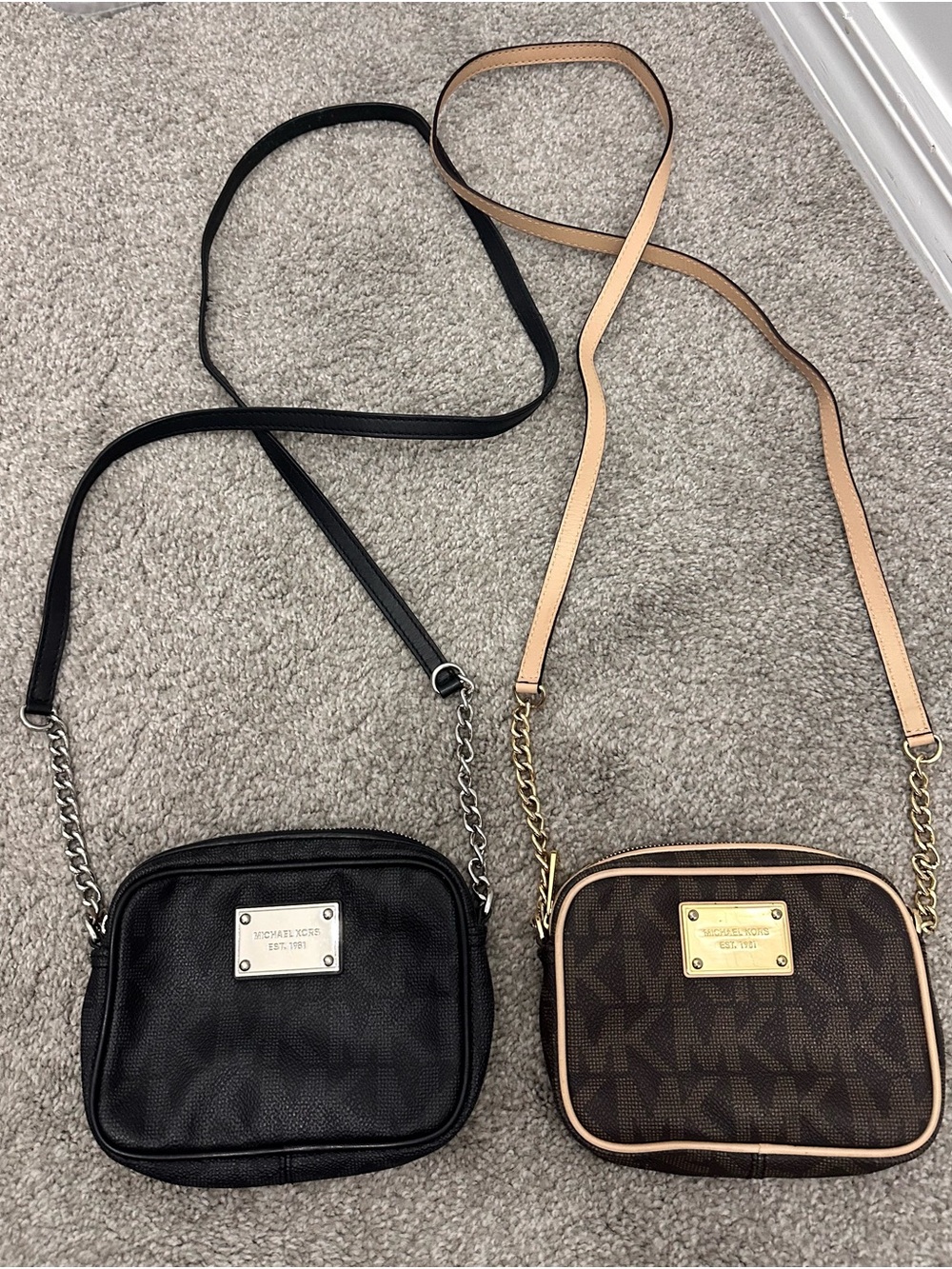 Michael Kors Small Crossbody Bag in Black and Brown